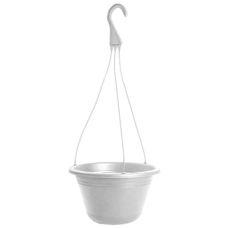 Rugg Rugg 10 in. D Polyresin Round Tapered Hanging Basket White AH10-WH